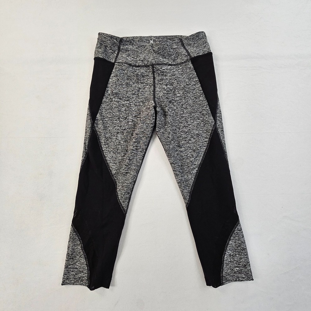 EXP Core Performance‎ Cropped Leggings Women's Medium Gray Black Athletic Yoga